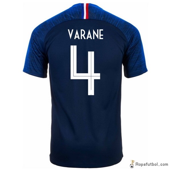 Camiseta Francia Replica Primera Ropa Varane 2018 Azul